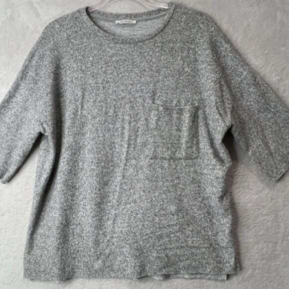 Zara Oversized Tee Soft Brushed Knit - Picture 1 of 3